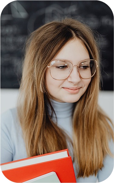 Student learning with books